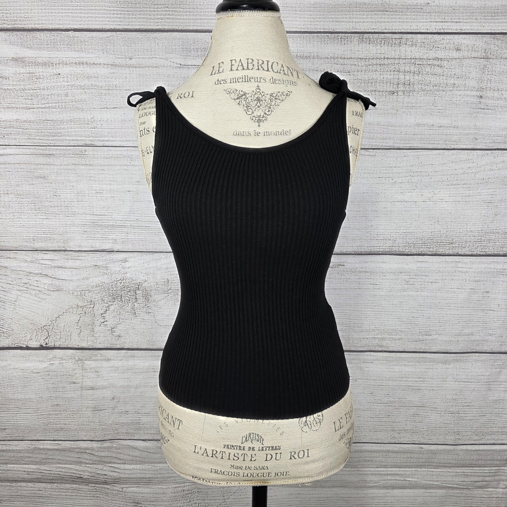 H&M Black Ribbed Women's Cropped Tank Top